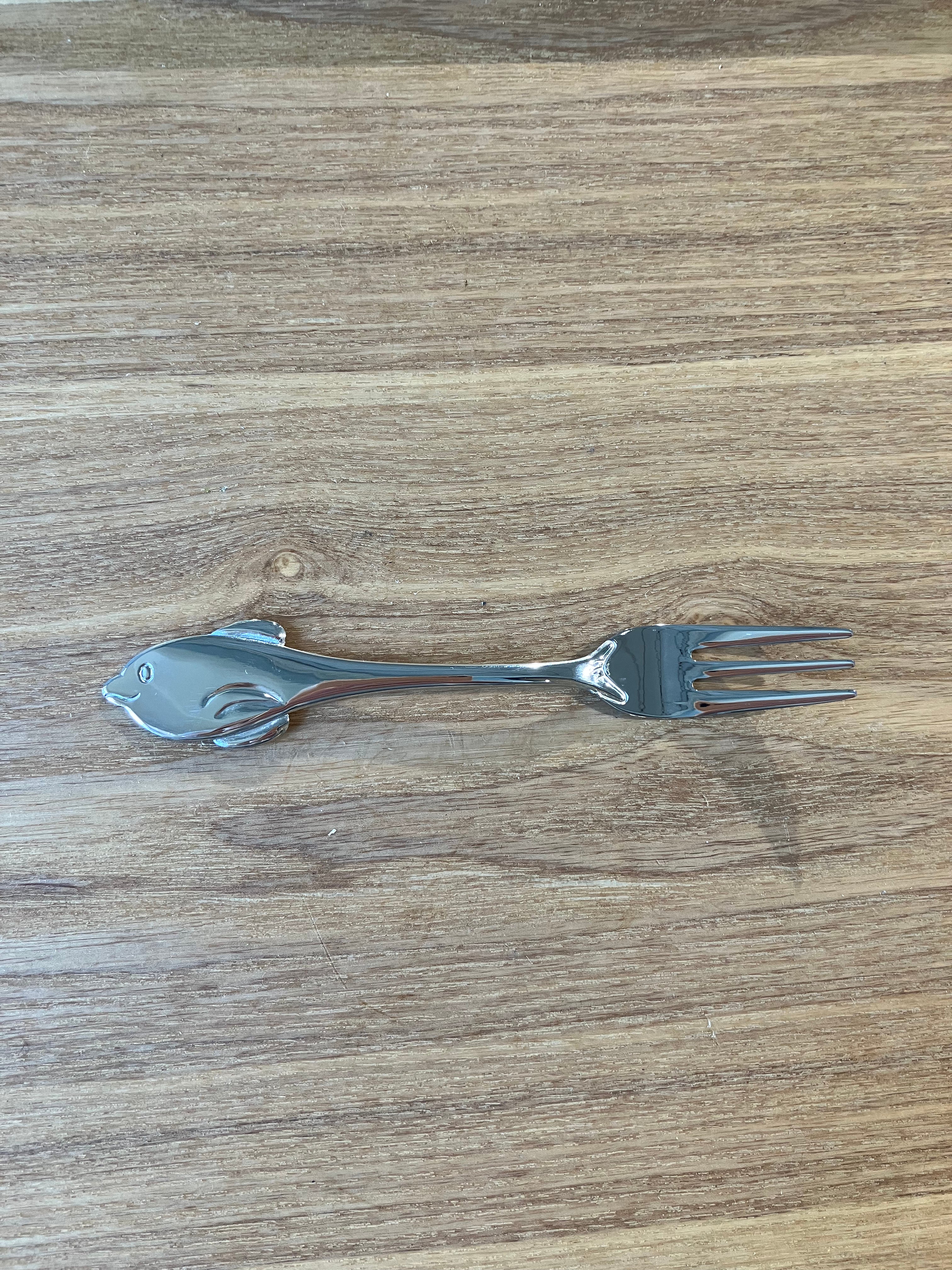 Delfin-gaffel i stål