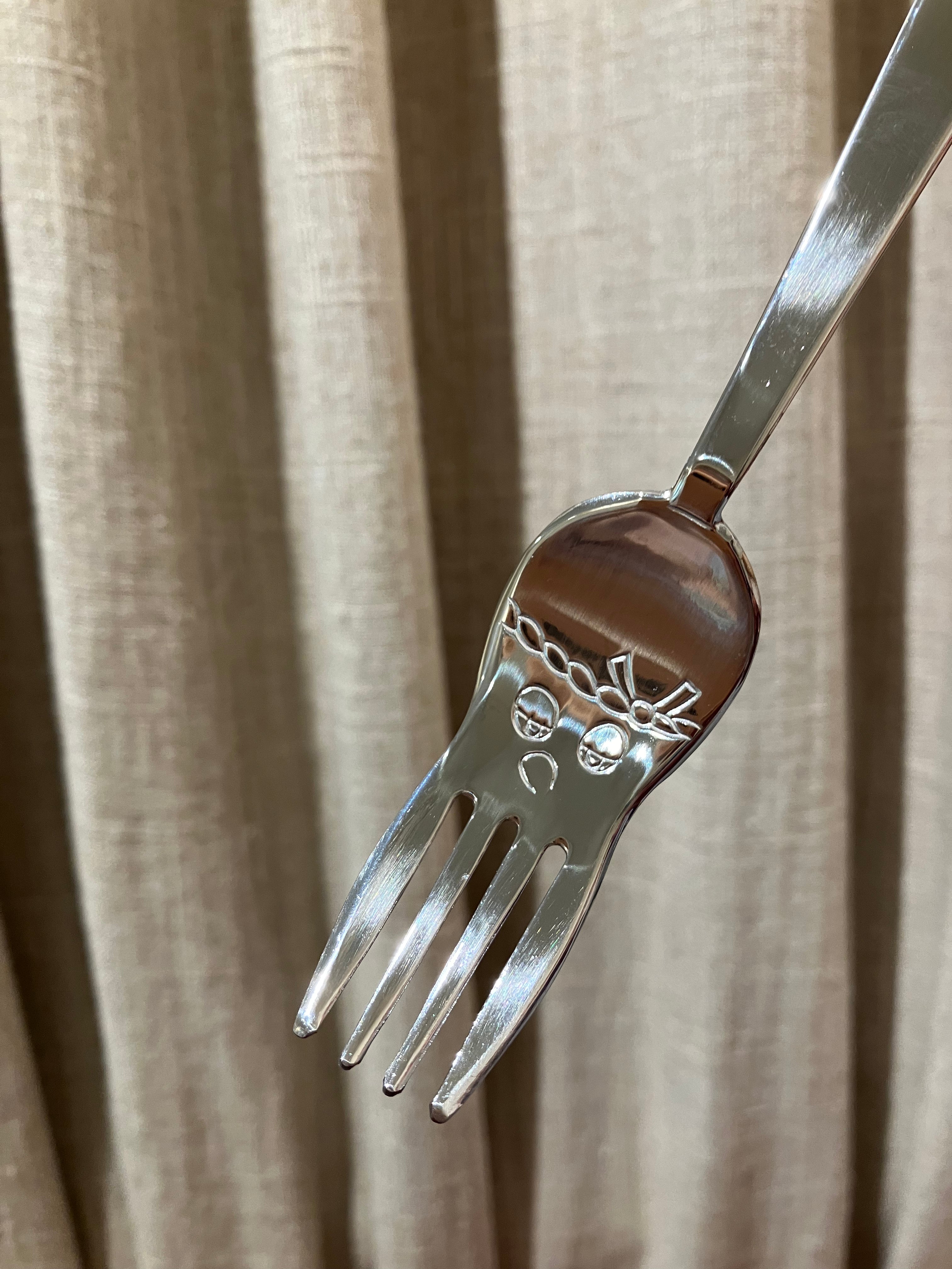 Blæksprutte-gaffel i stål