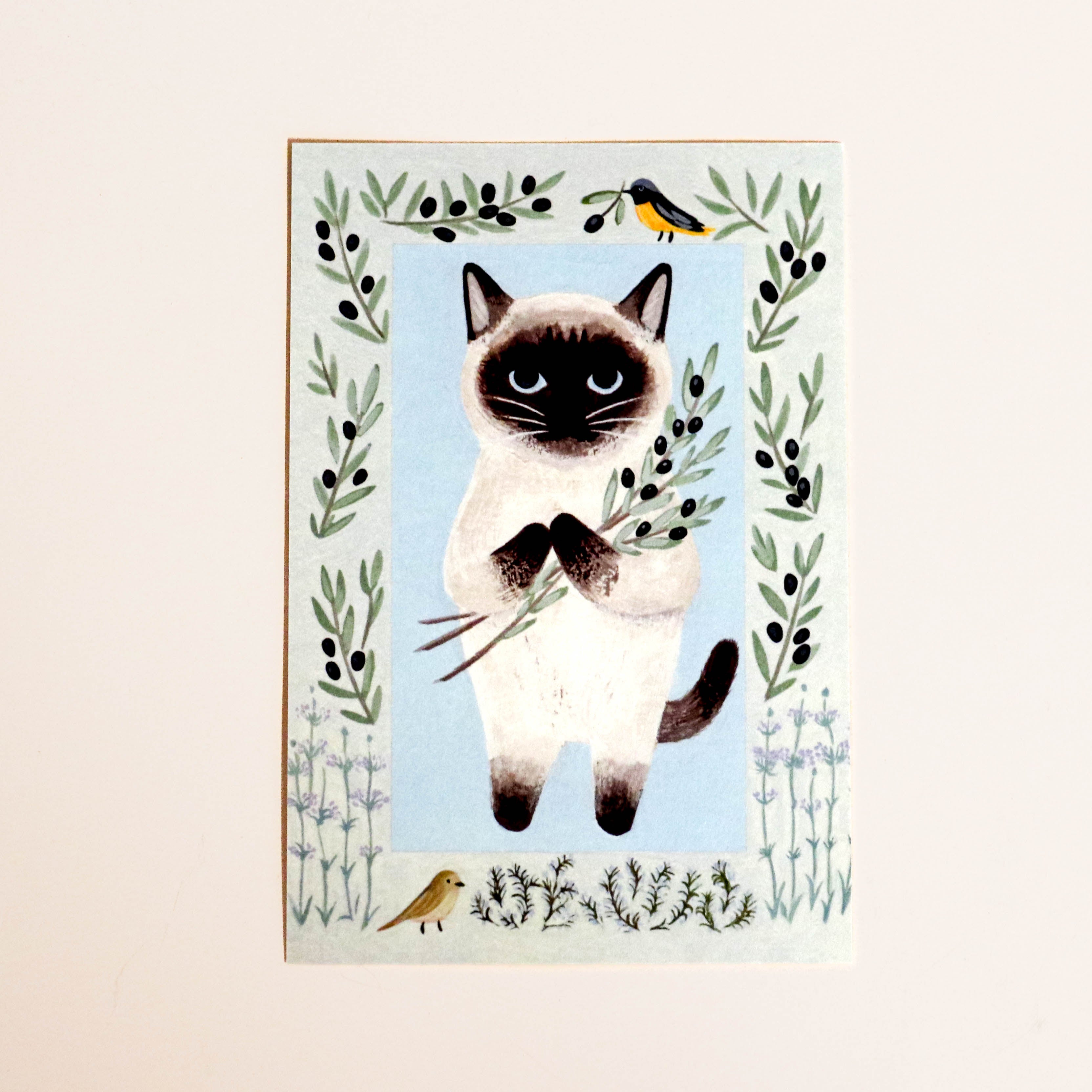 Card with cat