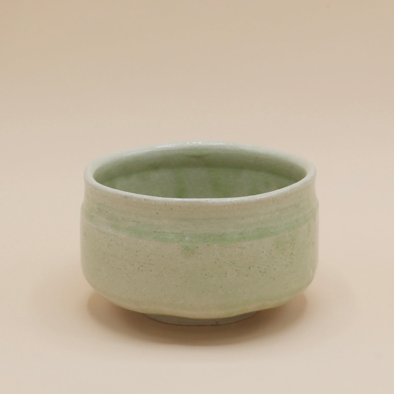 Handmade light green matcha cup